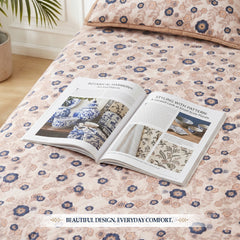 Premium Reversible Quilted Bedspread Set with 2 Pillow Covers | Lightweight Microfiber Bed Cover | All Season Floral Printed Bedding