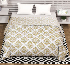 RVS Decor Luxury Reversible Damask Comforter – Premium Bed Quilt | Elegant Gold Design | Soft & Lightweight