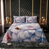 Luxury 7D Floral Bedsheet with Pillow Covers – Premium Soft Double Bed Sheet | Elegant Flower Printed Bedding Set for Bedroom Decor