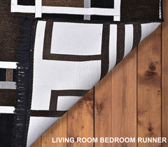 RVS Decor Premium Velvet Geometric Rug 5x7 Feet for Living Room | Soft Luxury Area Rug | Modern Floor Carpet