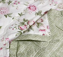Reversible Floral Comforter for Double Bed – Soft Microfiber Quilt | Lightweight All Season Bedding