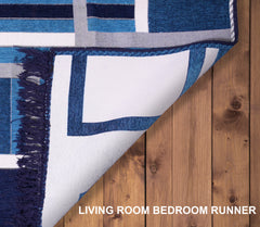 RVS Decor Premium Velvet Geometric Rug 5x7 Feet for Living Room | Soft Luxury Area Rug | Modern Floor Carpet