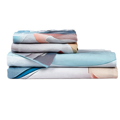 Luxury 7D Floral Bedsheet with Pillow Covers – Premium Soft Double Bed Sheet | Elegant Flower Printed Bedding Set for Bedroom Decor