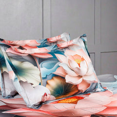 Luxury 7D Floral Bedsheet with Pillow Covers – Premium Soft Double Bed Sheet | Elegant Flower Printed Bedding Set for Bedroom Decor