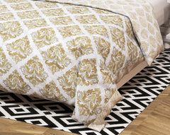 RVS Decor Luxury Reversible Damask Comforter – Premium Bed Quilt | Elegant Gold Design | Soft & Lightweight