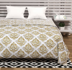 RVS Decor Luxury Reversible Damask Comforter – Premium Bed Quilt | Elegant Gold Design | Soft & Lightweight