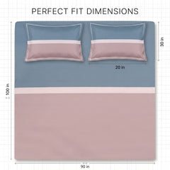 Luxury 7D Floral Bedsheet with Pillow Covers – Premium Soft Double Bed Sheet | Elegant Flower Printed Bedding Set for Bedroom Decor